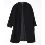 「HARDY NOIR」 ノーカラーコート 38 ブラック レディース