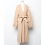 「NOBLE」 ノーカラーコート 38 ベージュ レディース