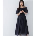 「NATURAL BEAUTY BASIC」 ベアトップワンピース SMALL ネイビー レディース