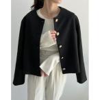 ショッピングリエディ 「Re:EDIT」 ツイードジャケット LARGE ブラック レディース