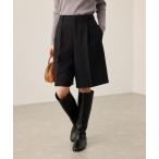 パンツ ウエストタックハーフパンツ レディース