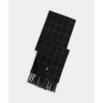 ショッピングマフラー マフラー リバーシブル ウィンドウペン ウールブレンド マフラー メンズ