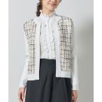 カーディガン 「NARACAMICIE」ラメツィードドッキングクルーカーディガン レディース