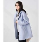 コート アウター Aラインフーデッドミドルコート レディース