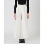パンツ ウールブレンドサキソニーワイドパンツ レディース