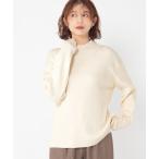 ニット セーター 12ゲージシルクMIXハイネックプルオーバー「プラスサイズあり」 レディース