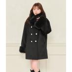 ショッピング記念 コート アウター 「８周年記念アイテム」ファー付きティペットコート「ZOZOTOWN限定」 レディース