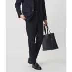 ショッピングストレッチ スラックス ホームスパン ジャージー ノープリーツ パンツ UA COZY ウォッシャブル ヨコストレッチ 防しわ メンズ