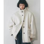 ムートンコート ボアコート フェイクムートンスタンドコート レディース