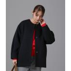 ショッピングnano 「NANO universe」 ノーカラーコート M ブラック レディース