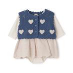 ショッピングロンパース ベビー服 ロンパース 「リンク」クロシェベストつきロンパース