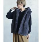 ショッピングボア ベスト ジレ ボアフードベスト レディース