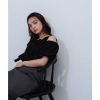 「NATURAL BEAUTY BASIC」 半袖ブラウス FREE ブラック レディース