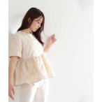「NATURAL BEAUTY BASIC」 半袖ブラウス SMALL ベージュ系その他 レディース