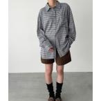 ブラウス シャツ El mar　ネルブロックチェックシャツ レディース