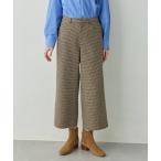 パンツ チェックワイドパンツ レディース