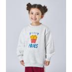 トレーナー  「ぬくふわ」ユニセックス 裏起毛 フードモチーフ プリント トレーナー キッズ 子供服 男の子 女の子