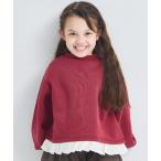 トレーナー  「ぬくふわ」ガールズ 裾フリル バックリボン 裏起毛 トレーナー キッズ 子供服 女の子