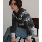 ニット セーター ノルディック柄 長袖ニット レディース