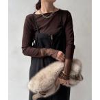 tシャツ レースチュール切替シアーTEE レディース