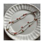 マスク 「-lensa-」ネックレスにもなるマスクストラップ（チェリー）(MA)