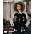 スタジャン MAJESTIC x EXAMPLE VARSITY JACKET メンズ レディース