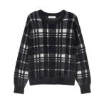 ニット セーター 「Pitta Re:)」 フェザーチェック プルオーバー レディース