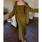 セットアップ セットアップ ニットカーディガン・キャミソール・スカートセット レディース