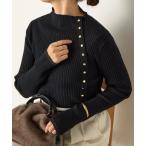  вязаный свитер золотой кнопка ребра вязаный женский 