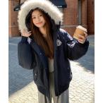 ブルゾン アウター ファーフーディ