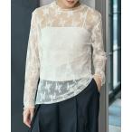 tシャツ 「2つの柄から選べる」シースルートップス シアートップス レース 長袖 刺繍 レイヤード 結婚式 パーティー オケージョン お呼ばれ