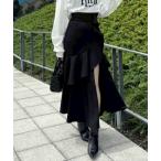 スカート フリルスリットハイウエストスコートショートパンツ 秋服 冬服