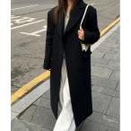 コート チェスターコート ダブルボタンロングチェスターコート レディース