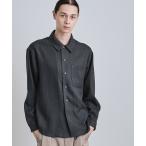 ショッピングシャツ シャツ ウール調へリンボンシャツ メンズ