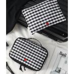 ポーチ Liaa/ハート ギンガムチェック トラベルポーチ2点セット A18252 レディース