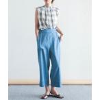 [FIL DE FER] укороченные брюки SMALL sax голубой женский 