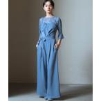 [DRESS PLUS] брюки платье S голубой женский 