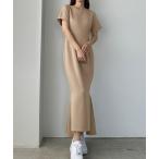 「Louere」 半袖ワンピース SMALL ベージュ レディース