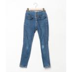 [ME COUTURE] обтягивающие джинсы брюки 00 голубой женский 