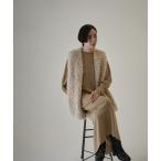 「SALON adam et rope'」 ニットワンピース FREE キャメル レディース