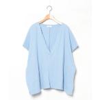 「SHIPS any」 半袖カットソー ONE SIZE ライトブルー レディース