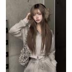 セットアップ クロップドダブルジップダメージセットアップ レディース メンズ