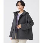 ショッピングedition ピーコート pコート 「L」「SANYO Style EDITION掲載」ウールスーパービーバーフーデッドコート レディース