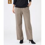 ショッピングサンヨー パンツ 「L」「マシンウォッシャブル」バックスエードダンボールニットストレートパンツ レディース