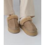 ショッピング材 シューズ フェイクムートン厚底サボ　608821 レディース