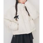 ダウンコート ダウンジャケット メニーリボン中綿BZ レディース