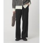 スラックス パンツ フィブリル ワイド パンツ レディース