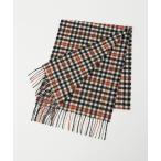 マフラー 「別注」「Joshua Ellis」ブラウンチェック マフラー メンズ