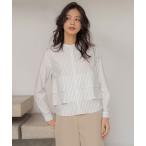 tシャツ ストライプジャージー フリル カットソー レディース