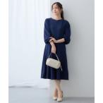 ショッピングDays ワンピース 「ジャージーシリーズ」袖ボリュームハートネックフレアワンピース（ストレッチ・しわになりにくい・ＵＶカット）「大きいサイズ有」